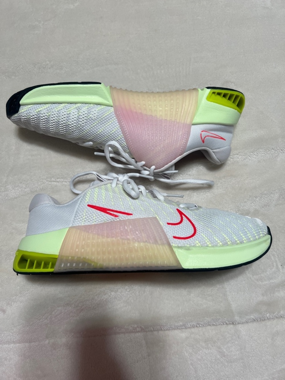 Nike Metcon 9 Training Shoes White Volt HyperLift Men’s 10 Women’s 11.5 EUC - Picture 9 of 14